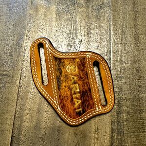 Ariat Knife Sheath Leather Calf Hair Inlay Logo Brown  A1801744